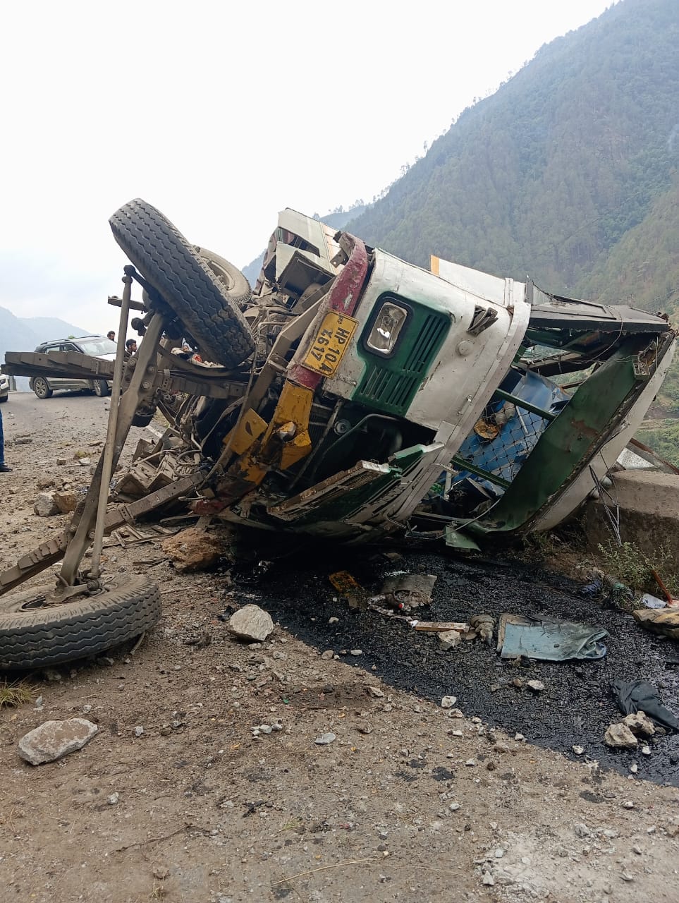 HRTC Bus collapsed in Jubbal Shimla, Killing 4 
