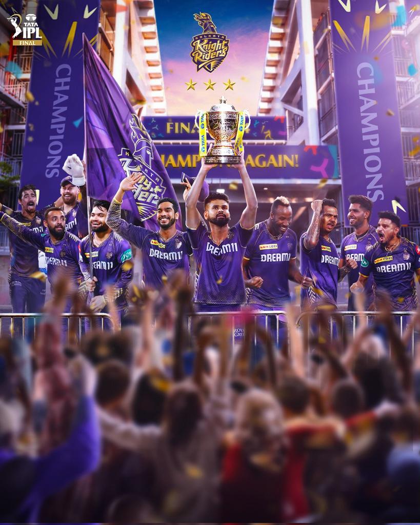 KKR WINS IPL TITLE FOR THE THIRD TIME